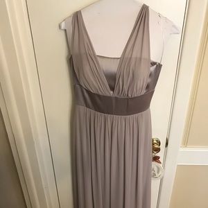 Dessy Taupe Floor Length Dress